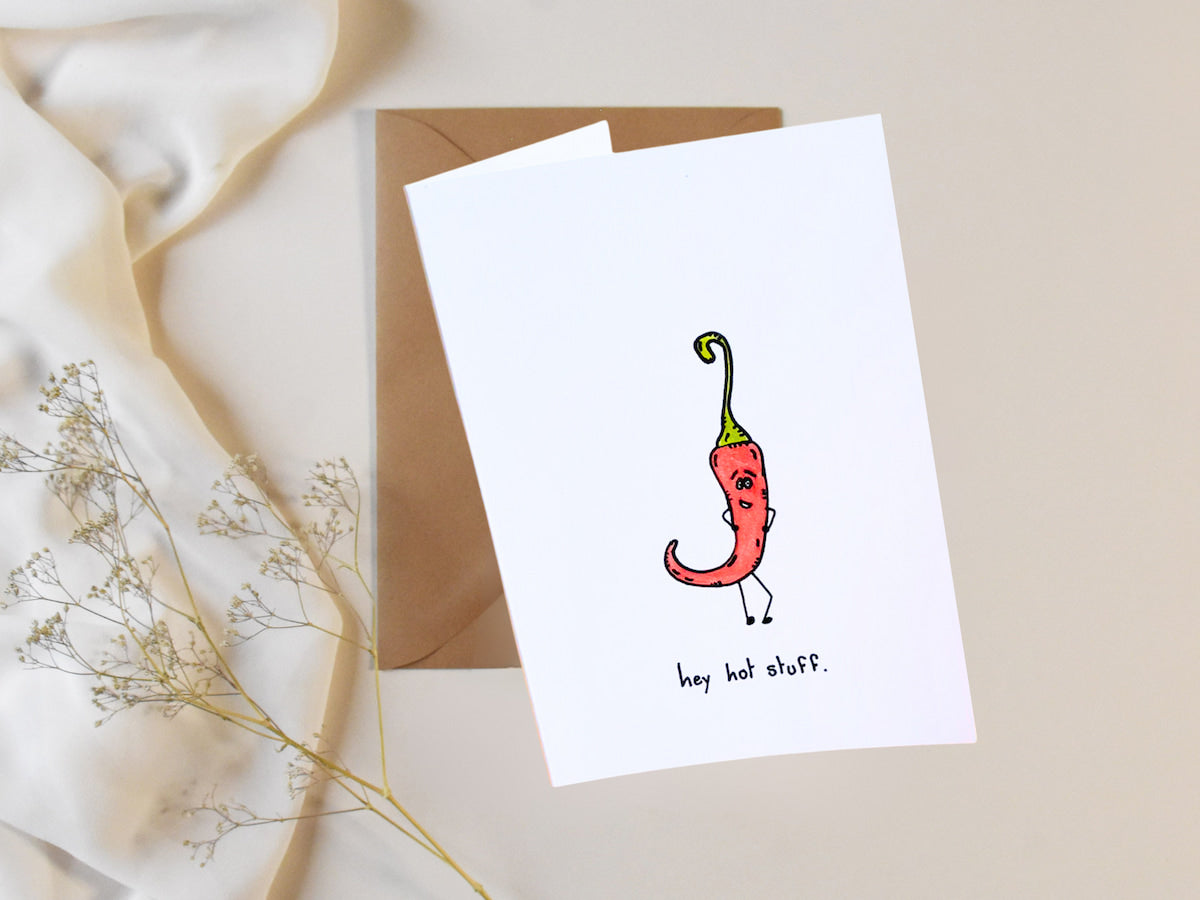 "Hey Hot Stuff!" - Handmade Card