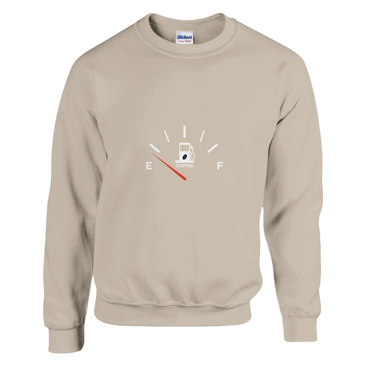 "Warning Low Coffee Levels" Crewneck Sweatshirt Coffee Lovers