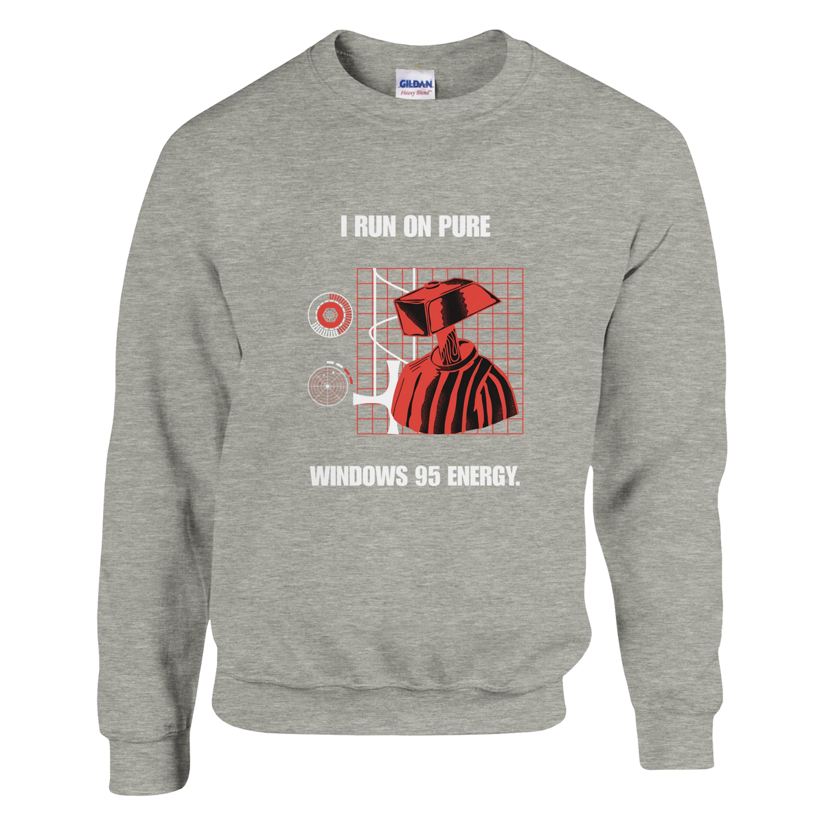"Windows 95 Energy" Crewneck Sweatshirt Geeks