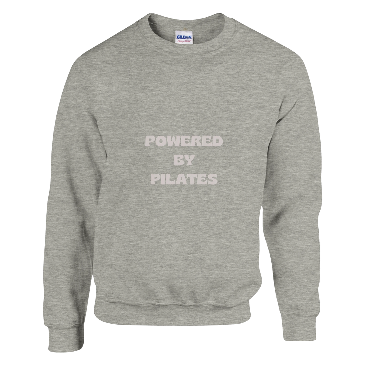 "Powered Pilates" Crewneck Sweatshirt Fitness Lovers