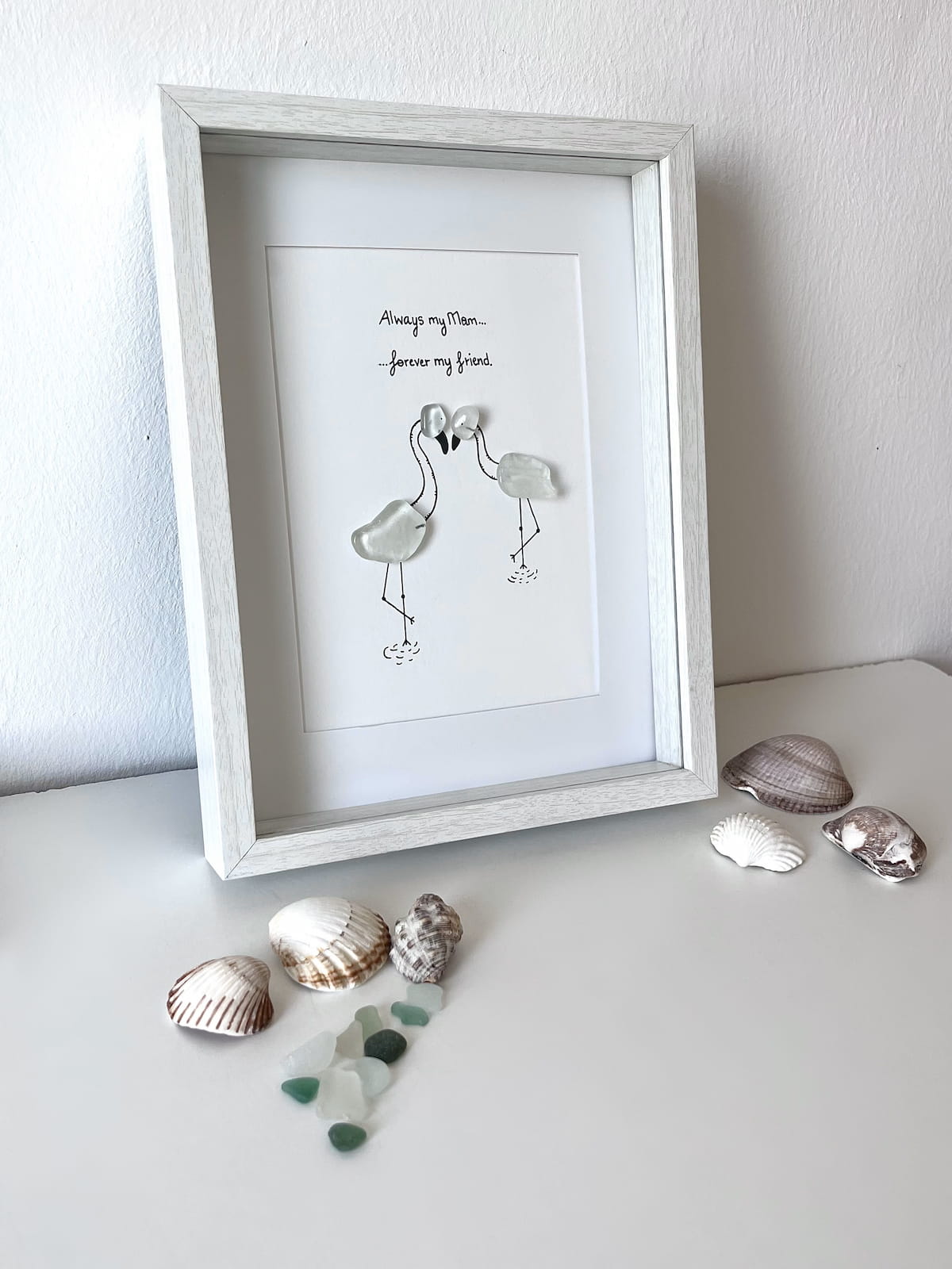 "Love At Swan Sight" - Personalized Sea Glass Gift
