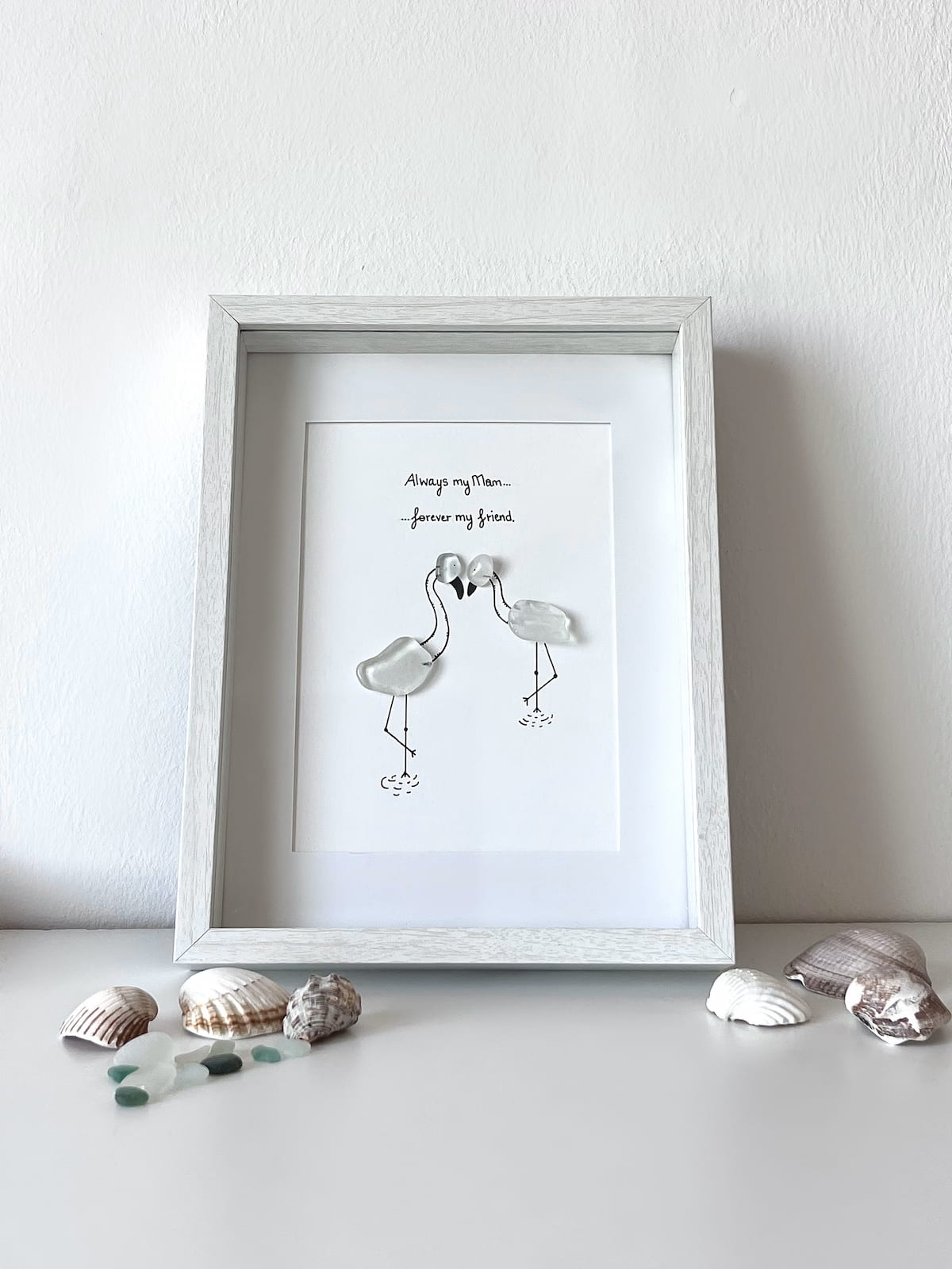 "Love At Swan Sight" - Personalized Sea Glass Gift