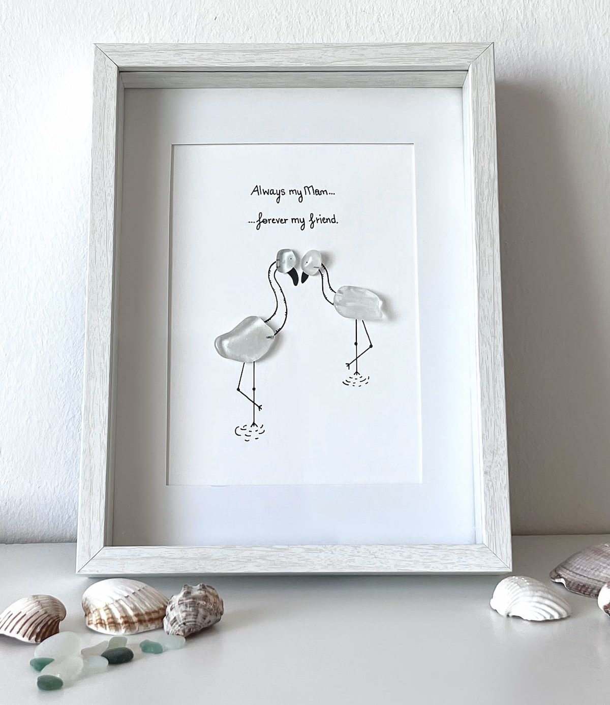 "Love At Swan Sight" - Personalized Sea Glass Gift