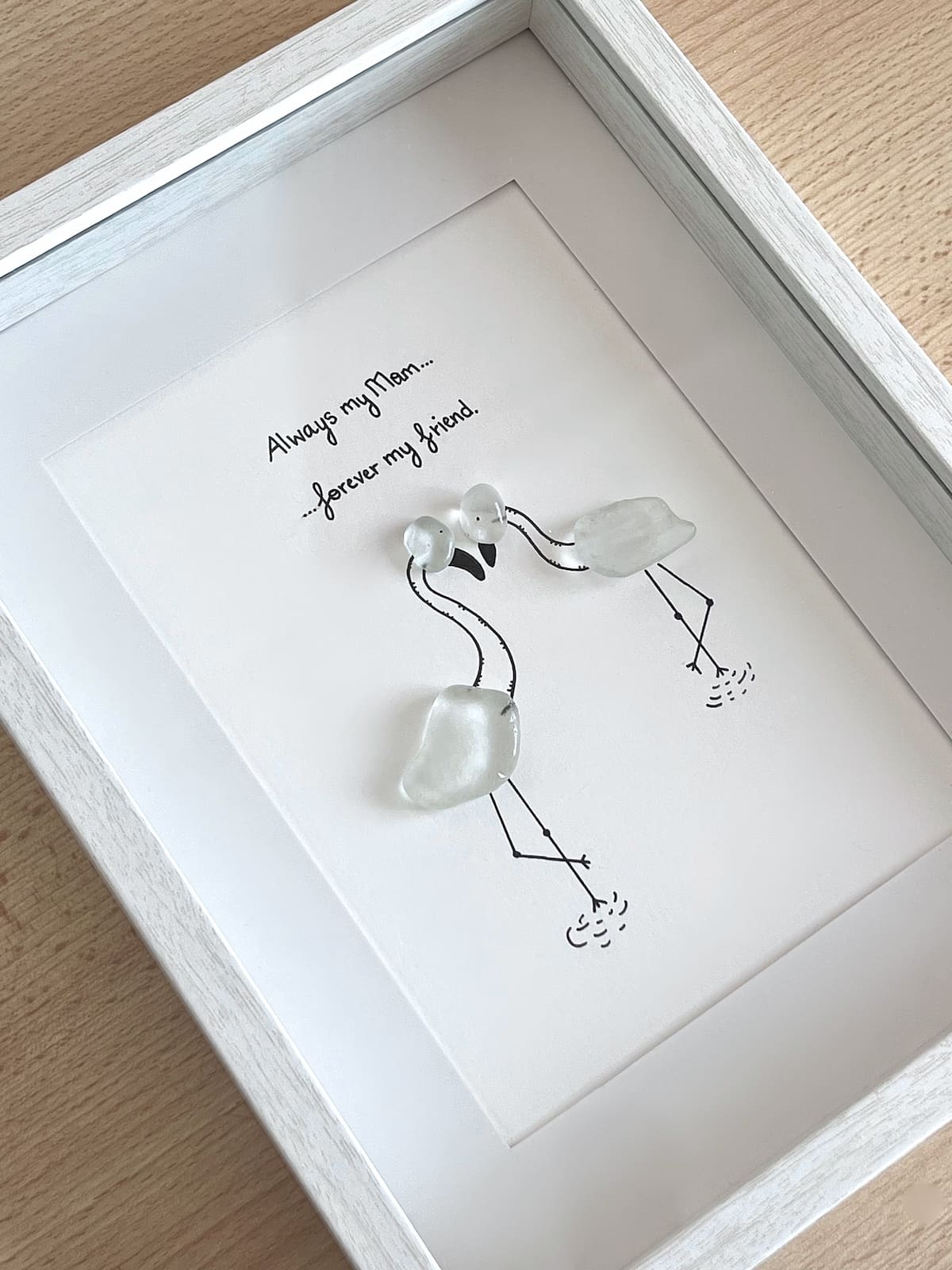 "Love At Swan Sight" - Personalized Sea Glass Gift