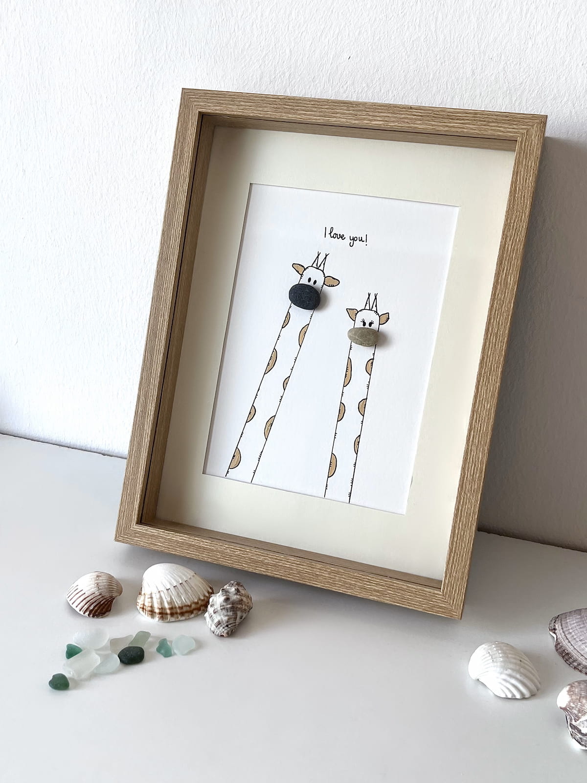 "Giraffe Love" - Personalized Sea Glass Gift
