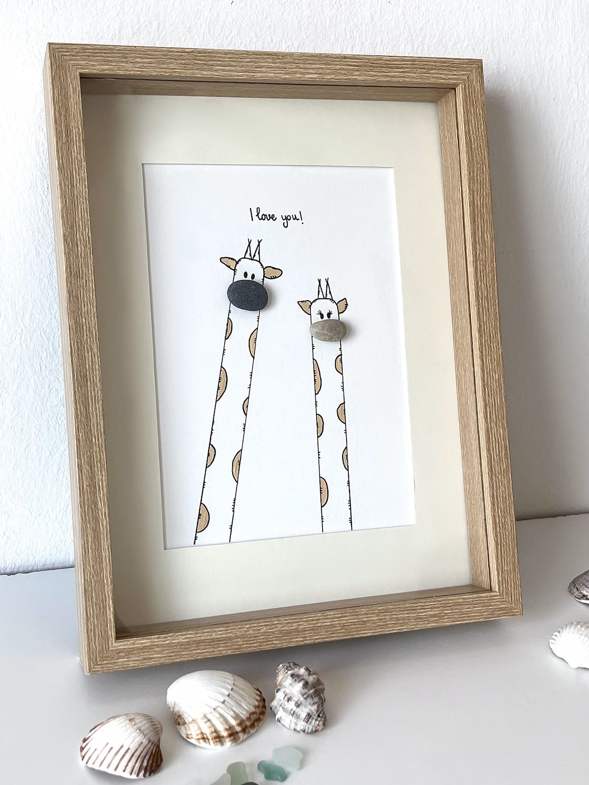 "Giraffe Love" - Personalized Sea Glass Gift