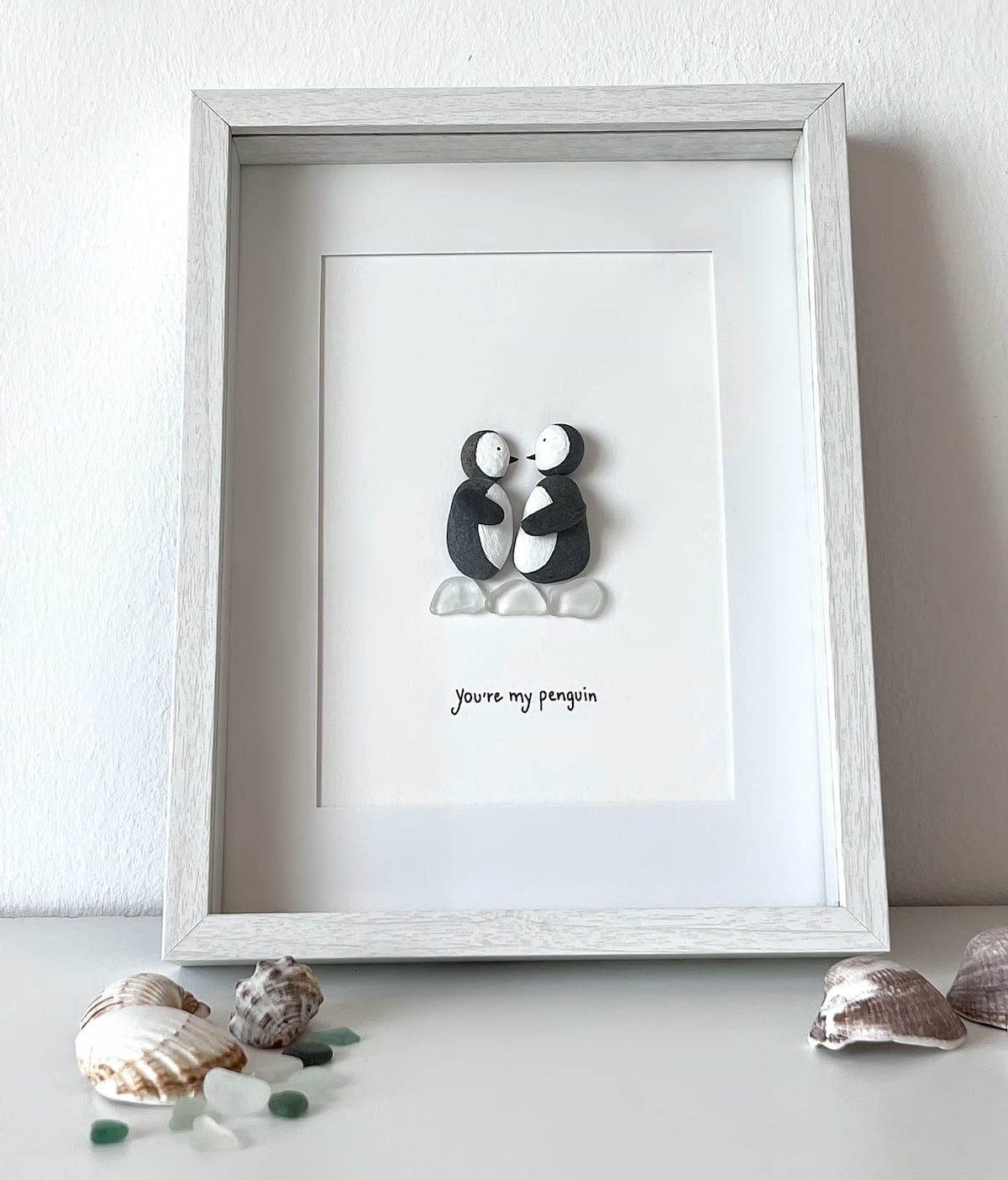 "You're My Penguin" - Personalized Sea Glass Gift