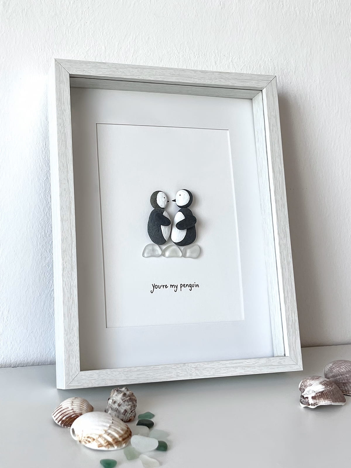 "You're My Penguin" - Personalized Sea Glass Gift