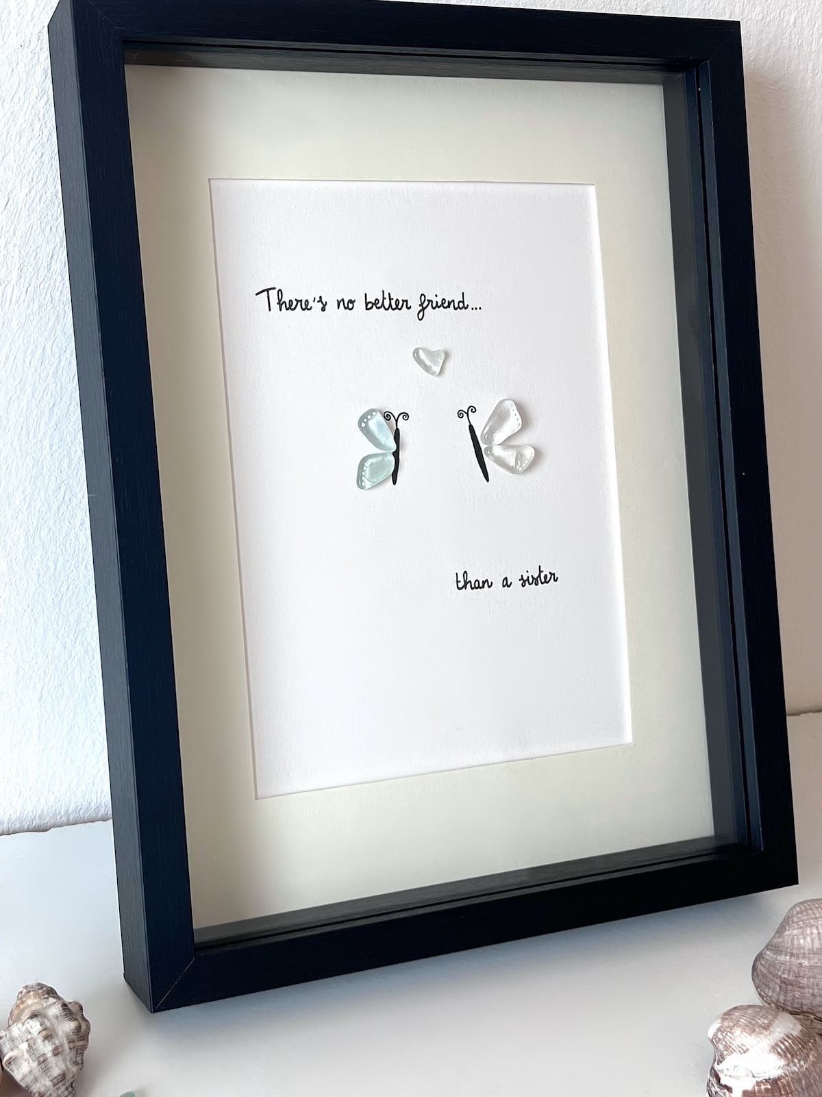 "You Give Me Butterflies" - Personalized Sea Glass Gift