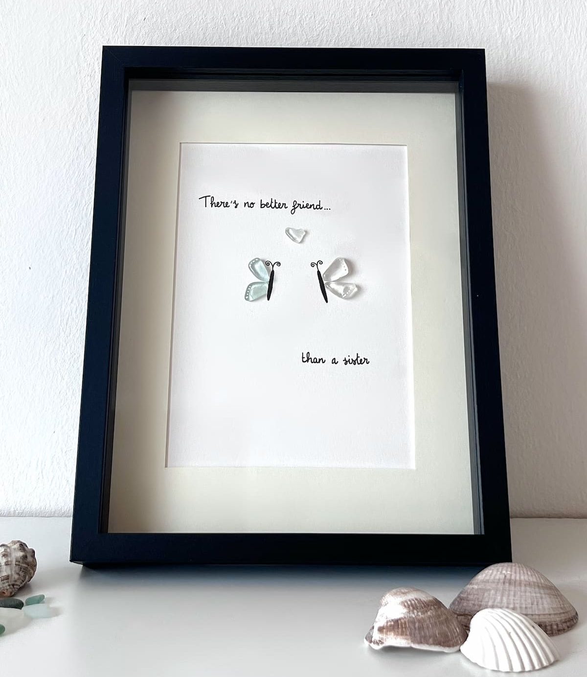 "You Give Me Butterflies" - Personalized Sea Glass Gift
