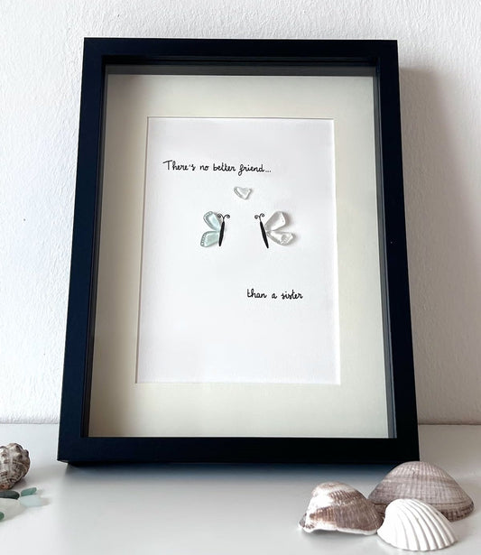"You Give Me Butterflies" - Personalized Sea Glass Gift