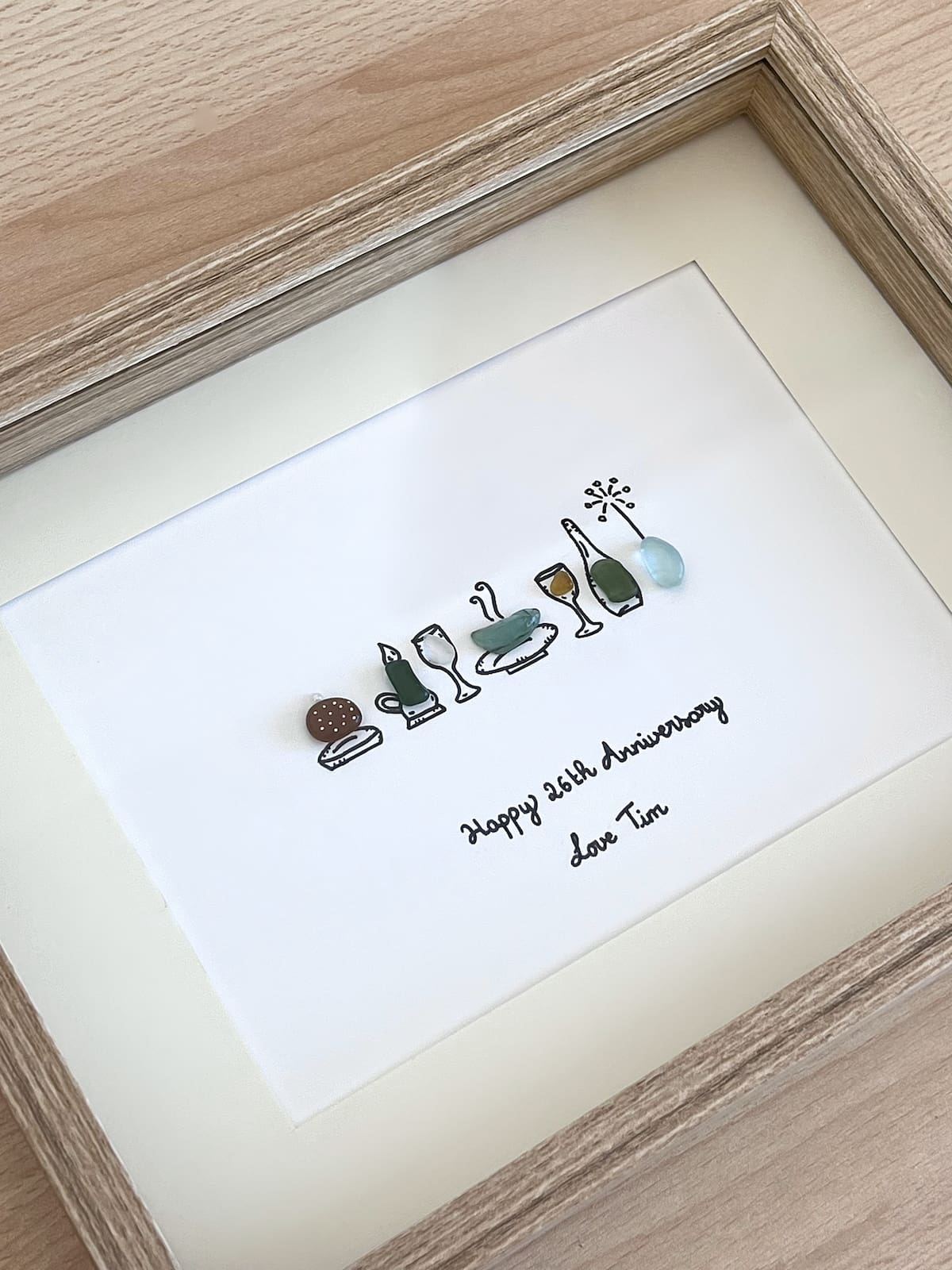 "Dinner Date" - Personalized Sea Glass Gift