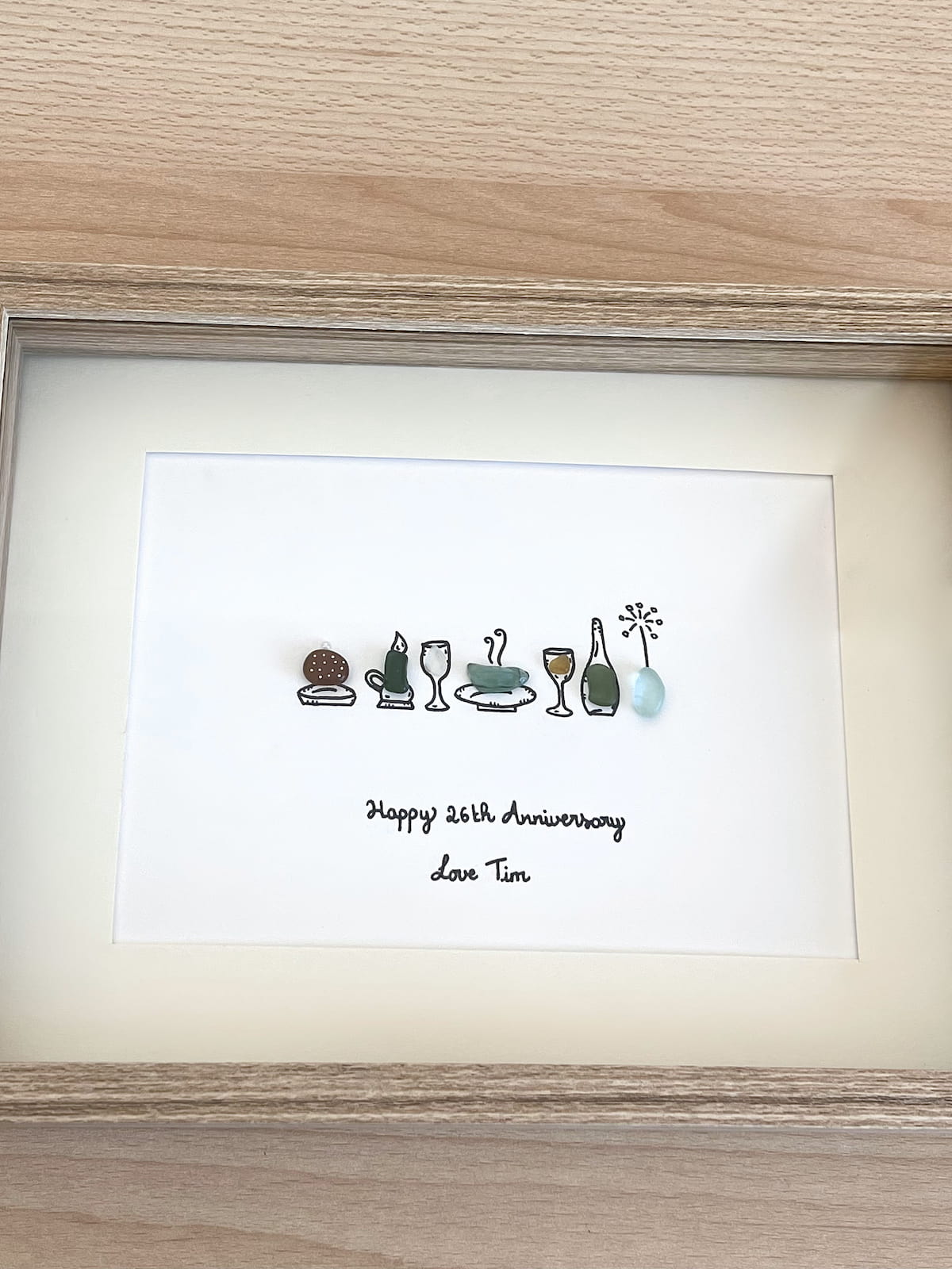 "Dinner Date" - Personalized Sea Glass Gift
