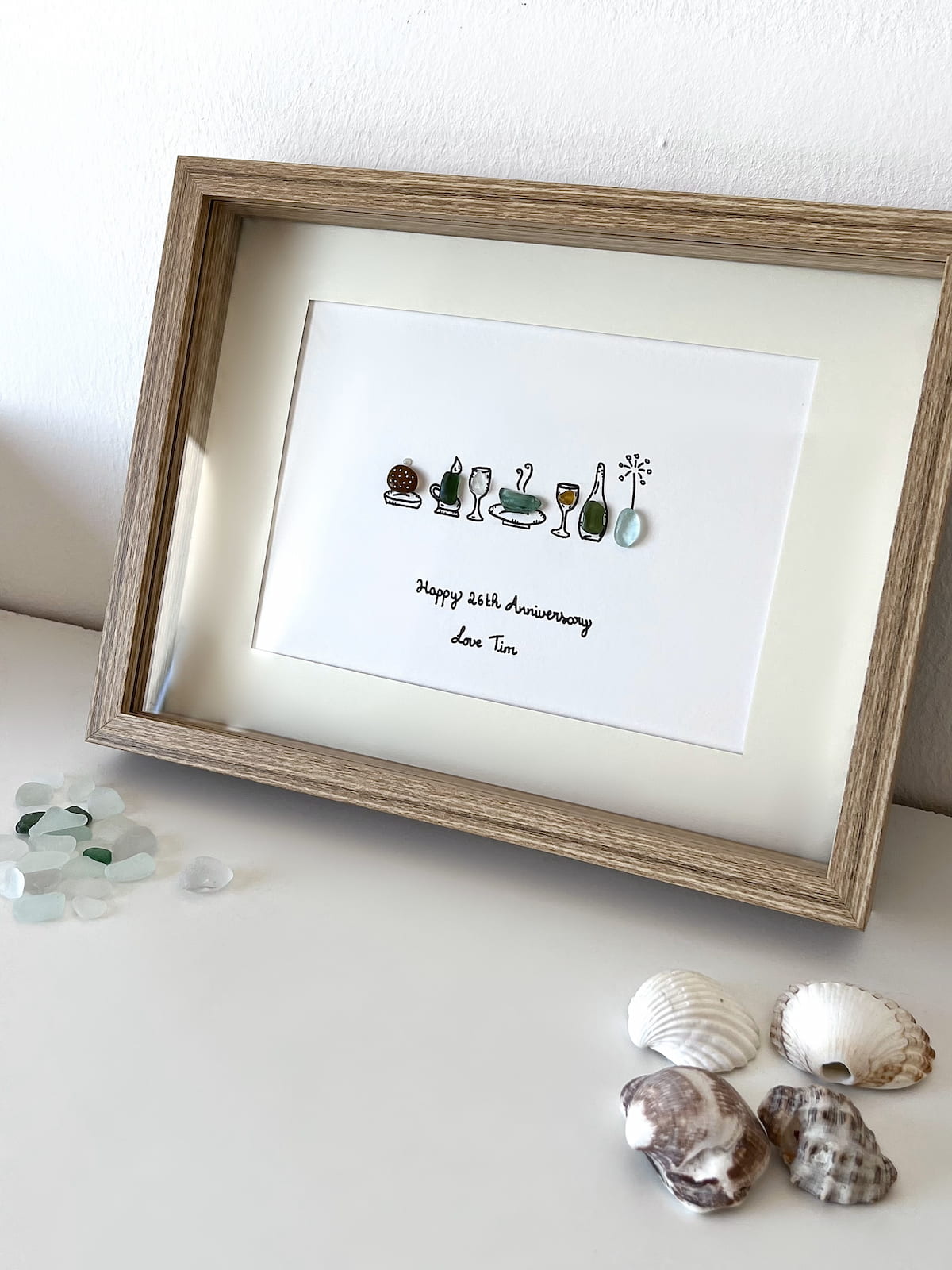 "Dinner Date" - Personalized Sea Glass Gift