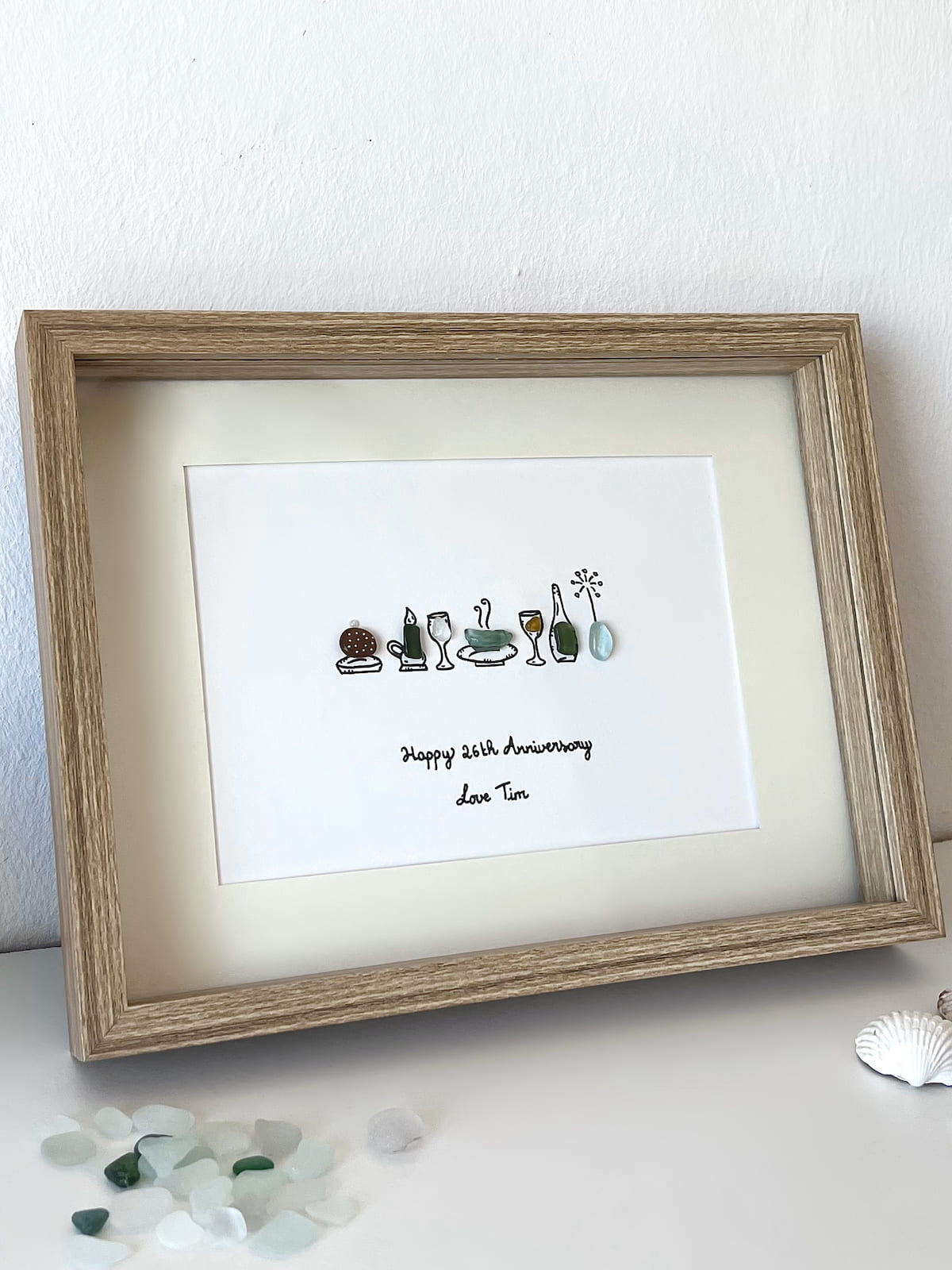 "Dinner Date" - Personalized Sea Glass Gift