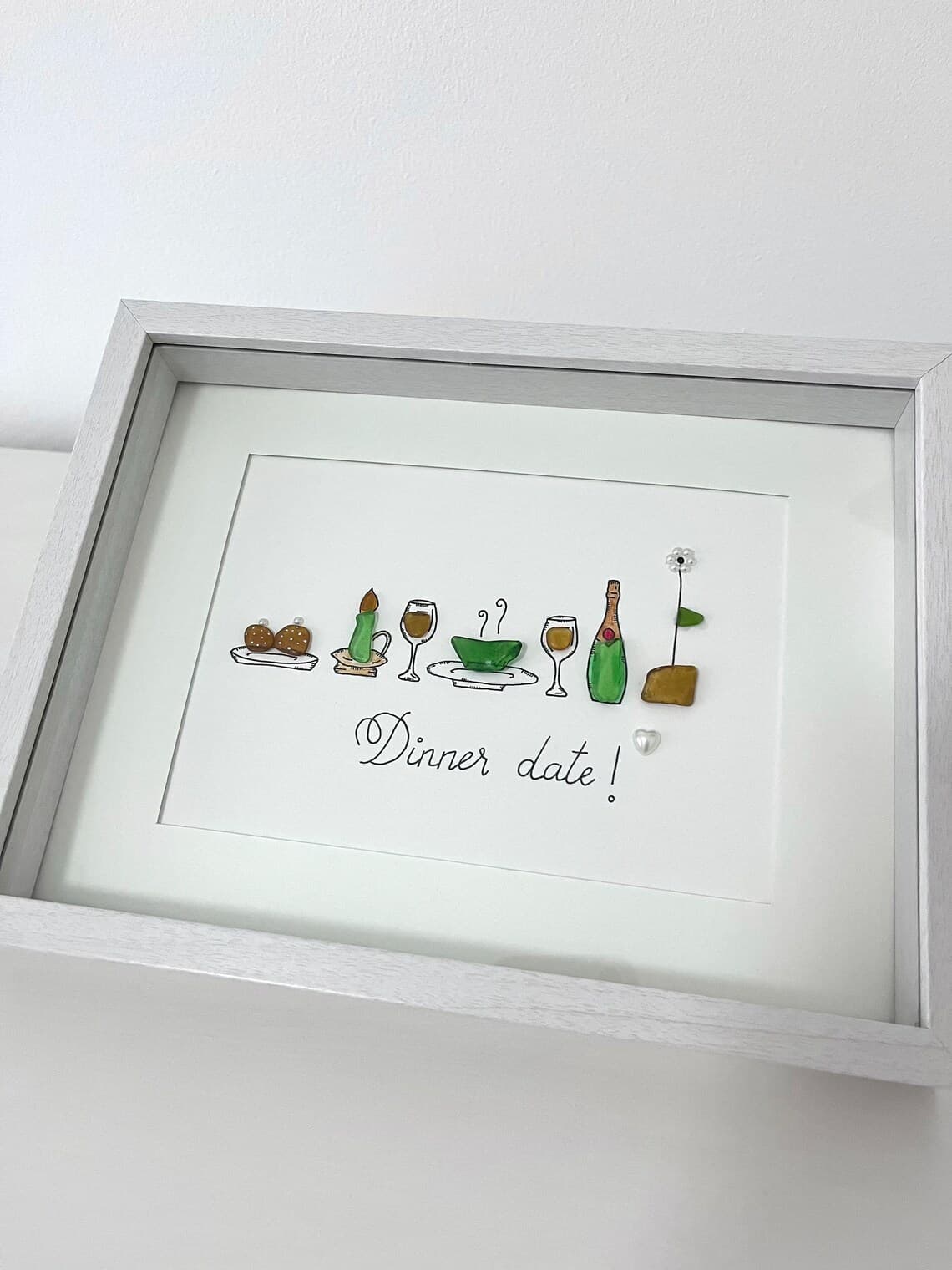 Sea Glass Dinner Date Art