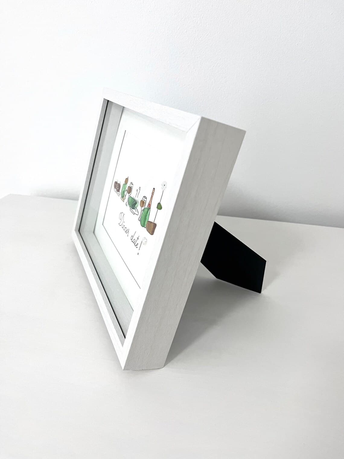 Christmas Gift - Personalized Sea Glass Dinner Date Artwork