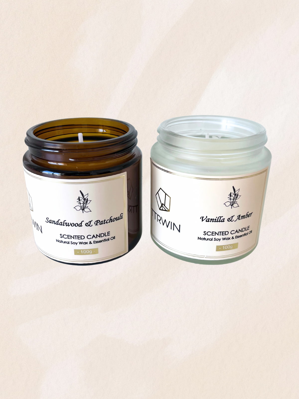 "Vanilla & Amber" Scented Candle