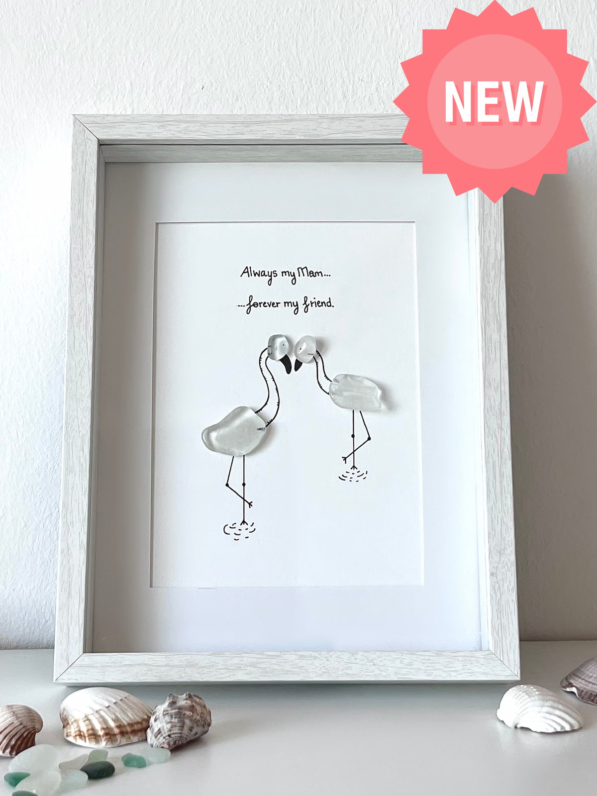 "Love At Swan Sight" - Personalized Sea Glass Gift