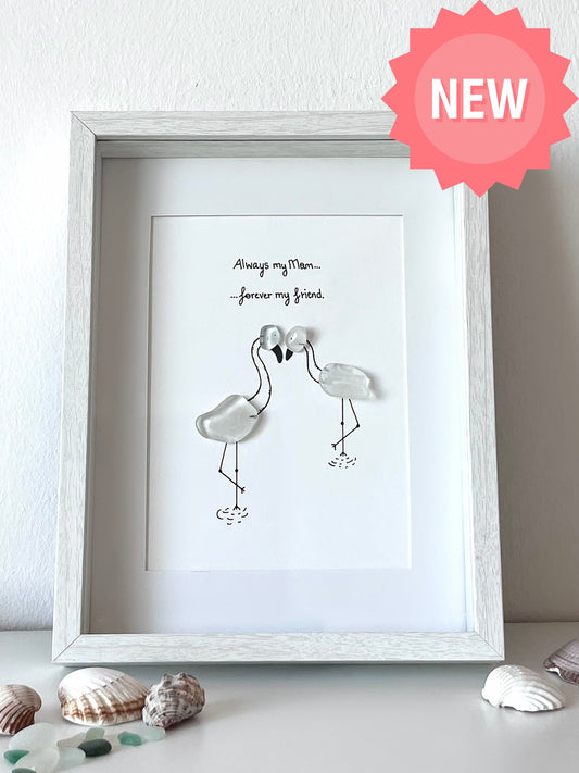 "Love At Swan Sight" - Personalized Sea Glass Gift