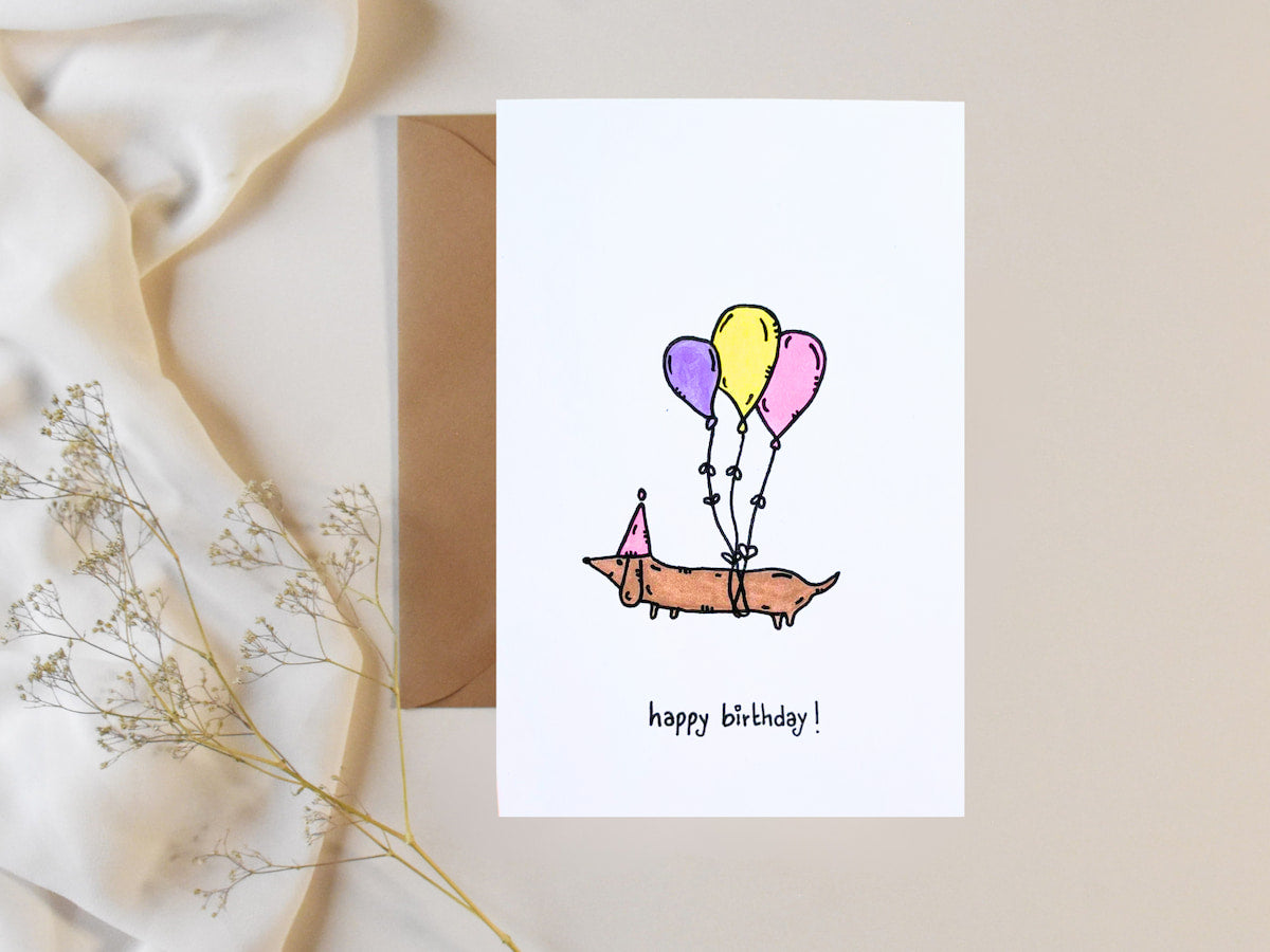 "Cheeky Sausage" - Handmade Birthday Card