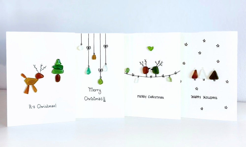 Handmade Christmas Cards (Pack of 4) - Set 1