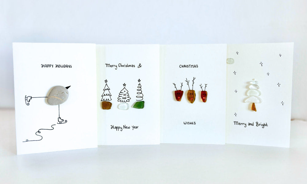 Handmade Christmas Cards (Pack of 4) - Set 2