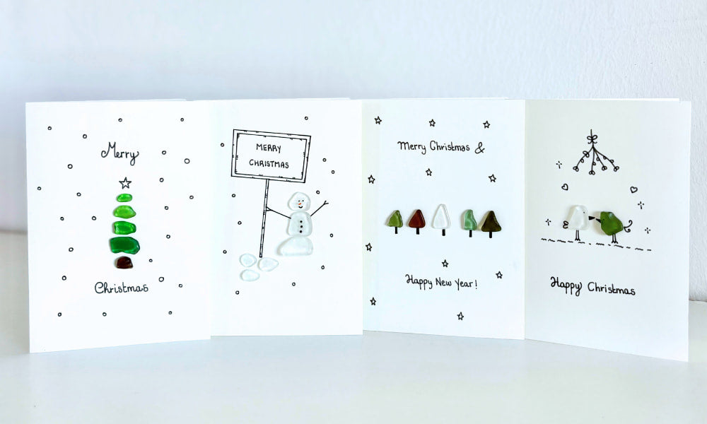 Handmade Christmas Card (Pack of 4) - Set 4