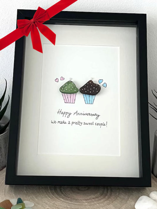 Christmas Gift - Personalized "We Make A Pretty Sweet Couple" Cupcakes Artwork