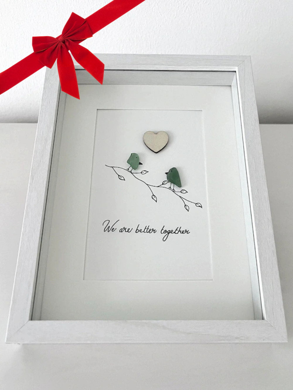 Christmas Gift - "We Are Better Together" Sea Glass ArtWork