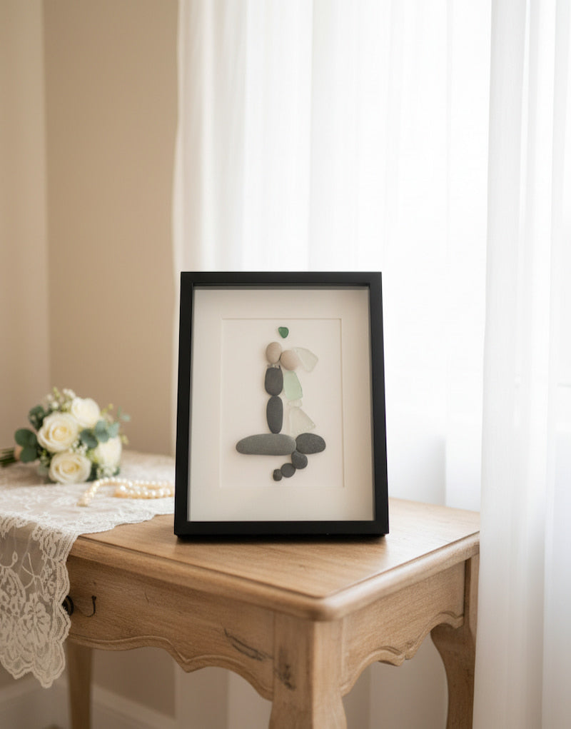 "Bride And Groom" - Personalized Handmade Picture Frame Gift