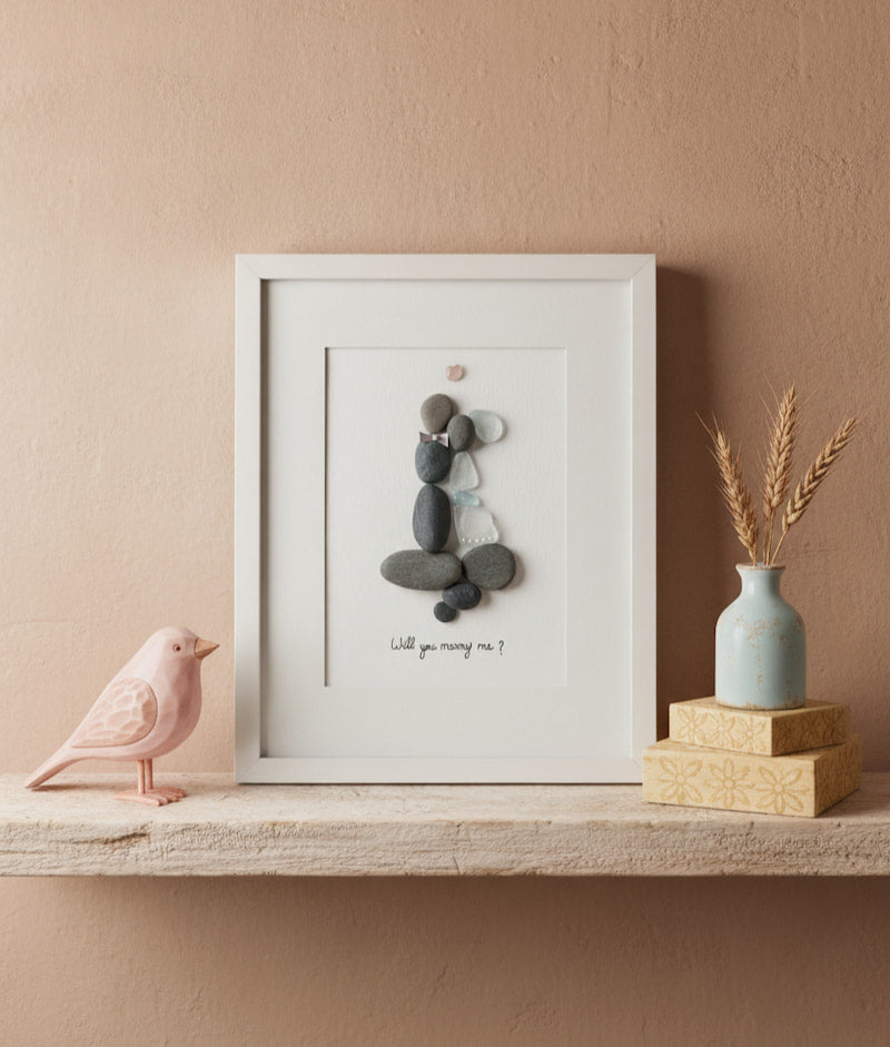"Bride And Groom" - Personalized Handmade Picture Frame Gift