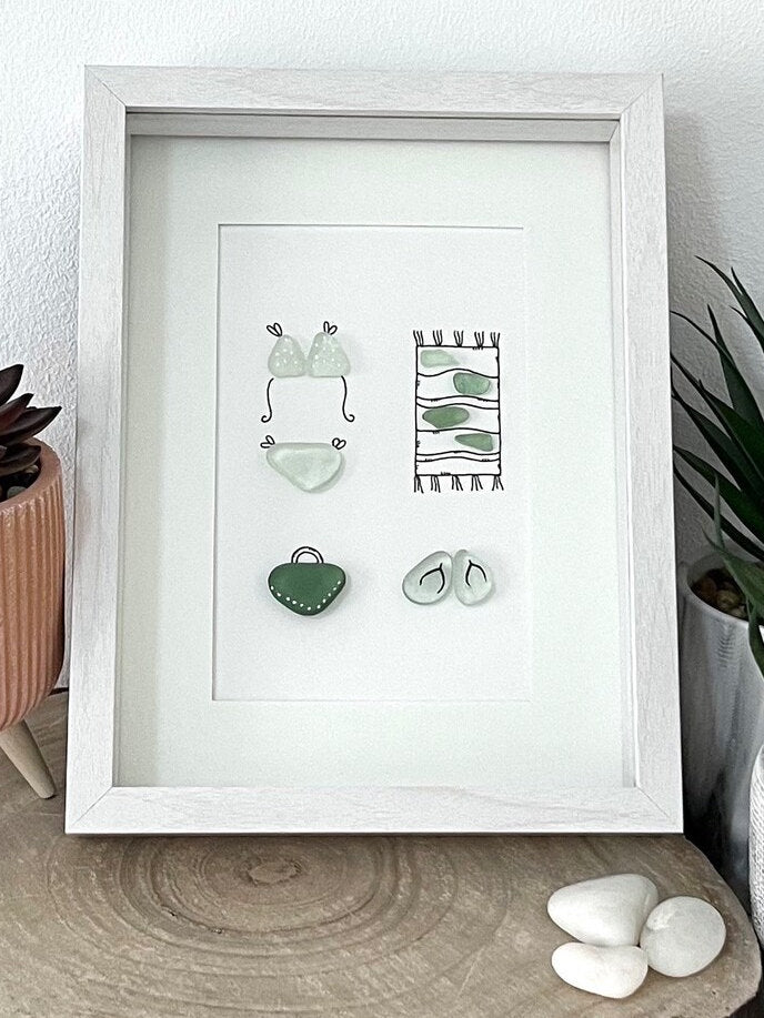 beachwear sea glass frame