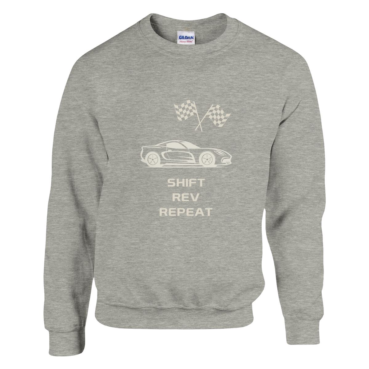 "Shift Rev Repeat" Crewneck Sweatshirt Car Lovers