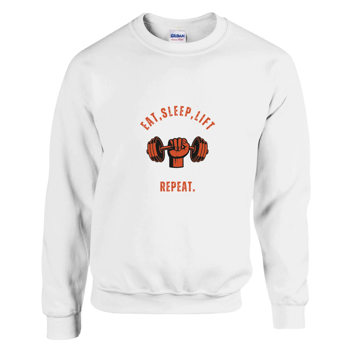 "Eat Sleep Lift Repeat" Crewneck Sweatshirt Fitness Lovers