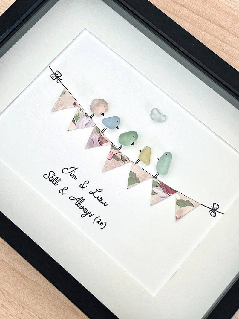 "Together Is a Beautiful Place To Be" - Personalized Sea Glass Gift