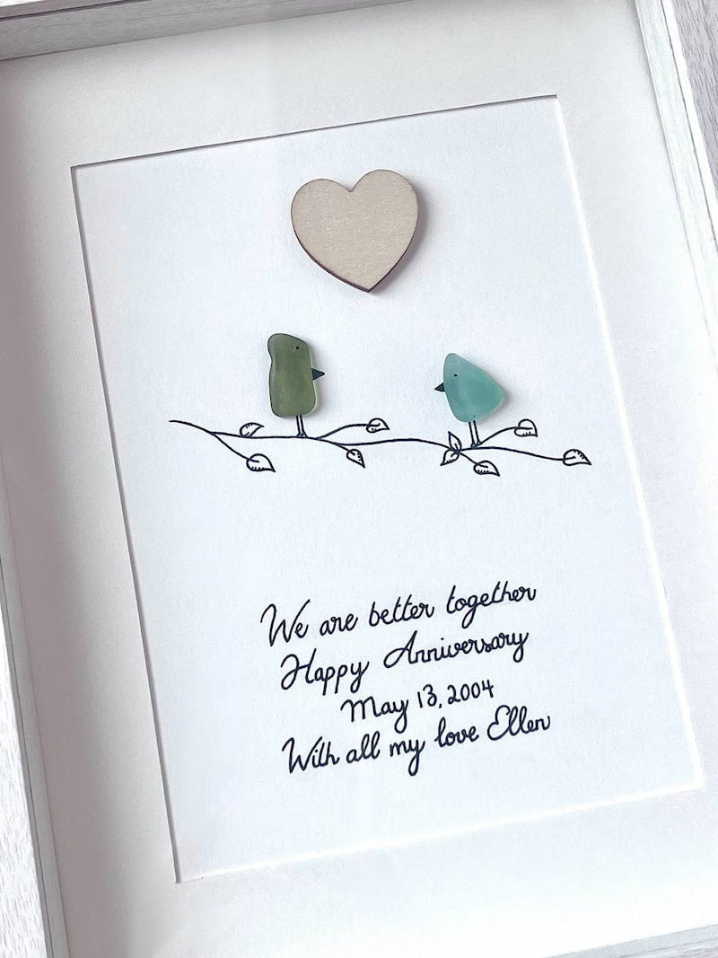 Christmas Gift - "We Are Better Together" Sea Glass ArtWork